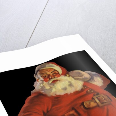 Illustration of Santa with Bag of Toys by Anonymous