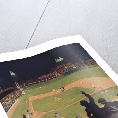 Illustration of First Major League Game Played Under Floodlights by H.M. Molt-Smith