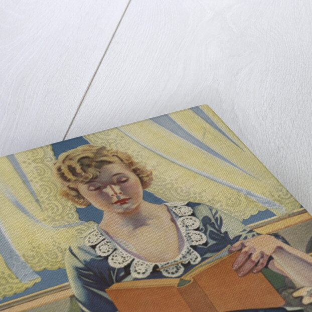 Illustration of Woman Reading Book by Coles Phillips