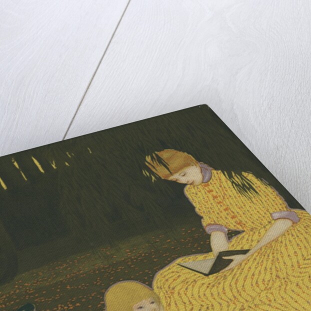 Illustration of Mother Reading to Son by Anonymous