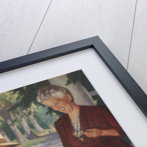 Illustration of Family Welcoming Newborn Home by John Newton Hewitt