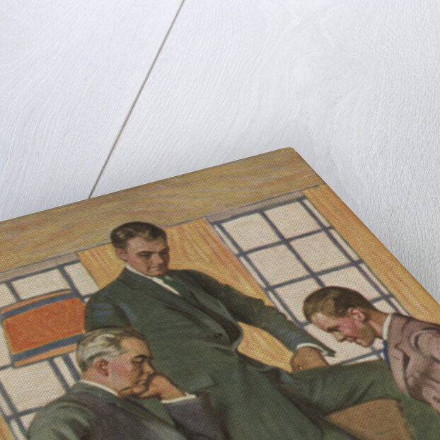 Illustration of Men Playing Chess by Herbert Paus