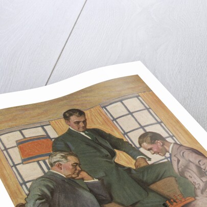 Illustration of Men Playing Chess by Herbert Paus