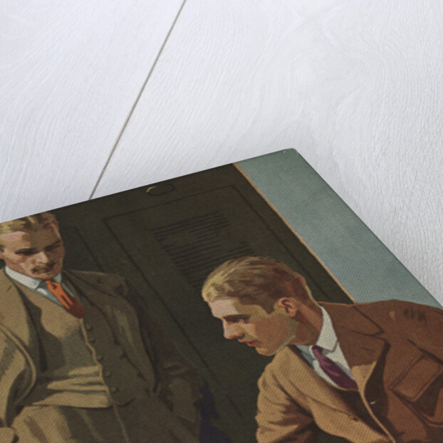 Illustration of Two Men in a Locker Room by Sheridan