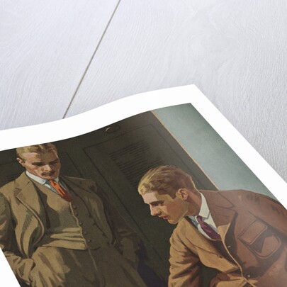 Illustration of Two Men in a Locker Room by Sheridan