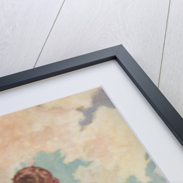 Illustration of Father and Son Flying Kites by Douglass Crockwell