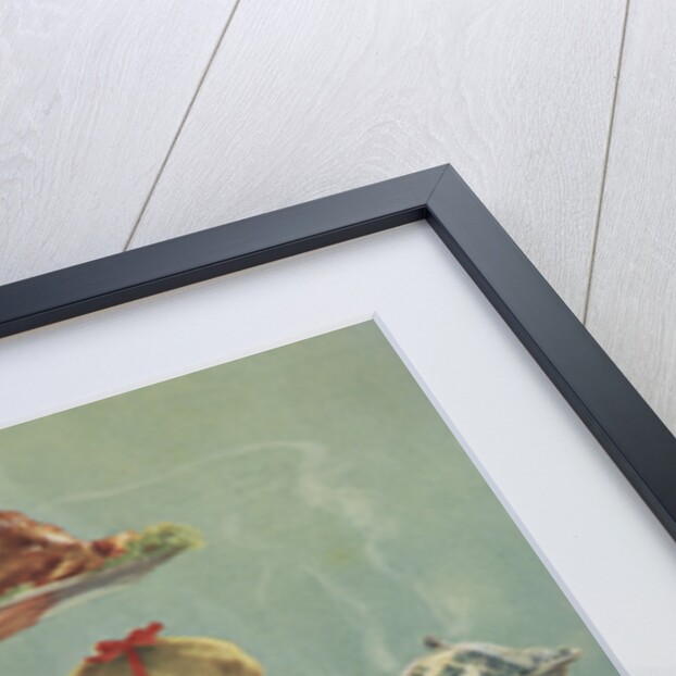 Illustration of Mother and Children Carrying Thanksgiving Dinner by Douglass Crockwell