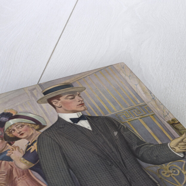 Royal Tailors Illustration of Man in Hotel Foyer by Anonymous