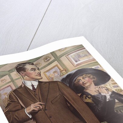 Royal Tailors Illustration of Man Trying on New Suit by Anonymous