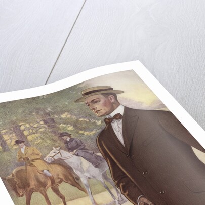 Royal Tailors Illustration of Man Walking in Park by Anonymous