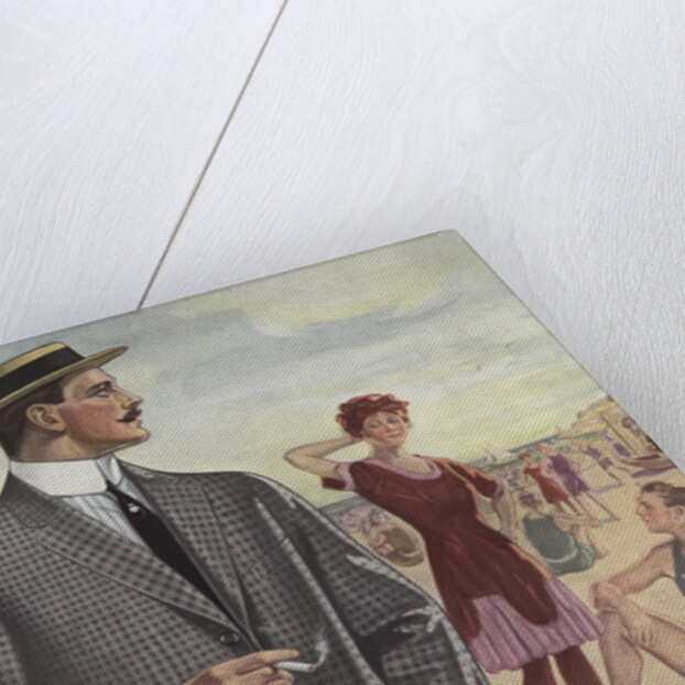 Royal Tailors Illustration of Man Wearing Suit at Beach by Anonymous
