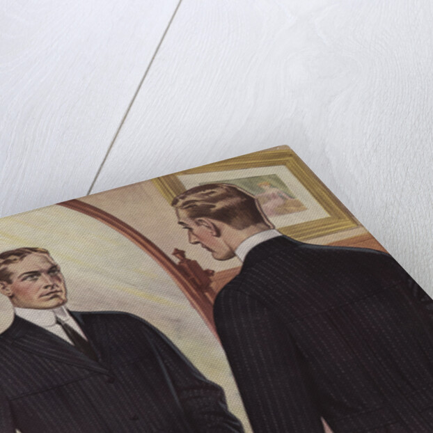 Royal Tailors Illustration of Man Looking in Mirror by Anonymous