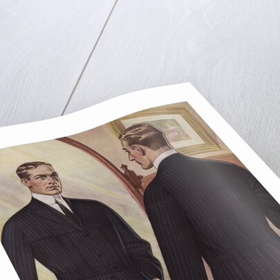 Royal Tailors Illustration of Man Looking in Mirror by Anonymous