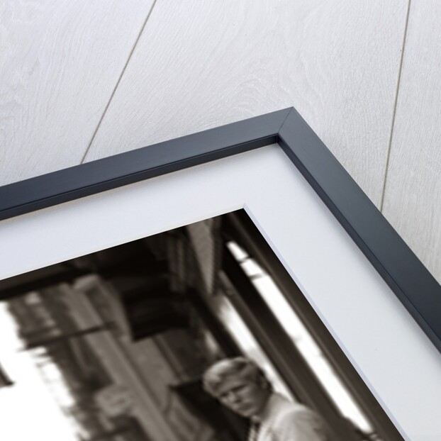 1970s Man Ogling Sexy Young Woman Walking Down City Street Wearing Only A Bikini by Anonymous