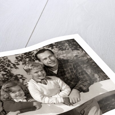 1950s Family Outside Mother Father Son Daughter by Anonymous