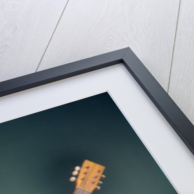 1960s Perky Young Teenager Folk Singer Playing Guitar by Anonymous