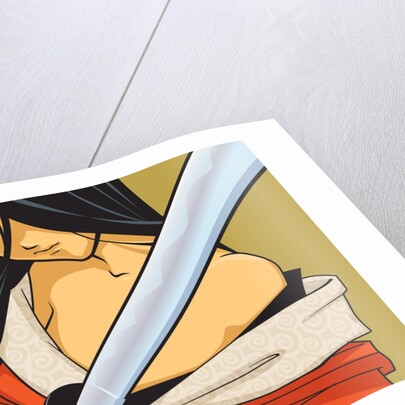 Anime Fighter with Sword by Anonymous