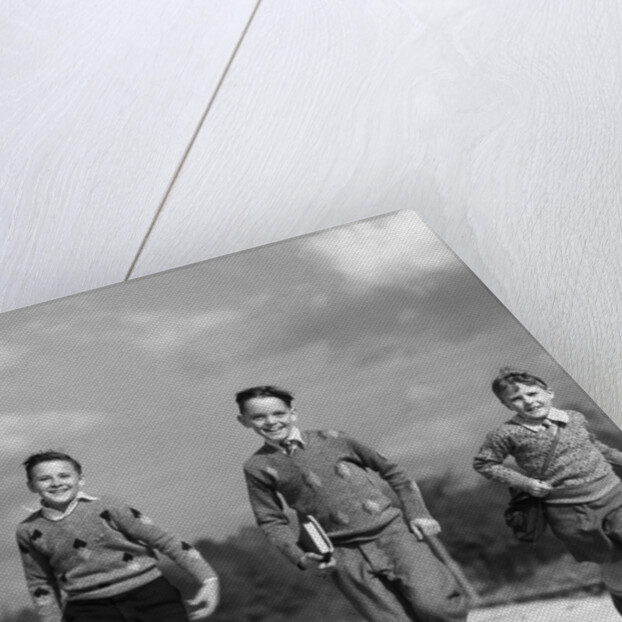1930s Three Boys Running School Books by Anonymous