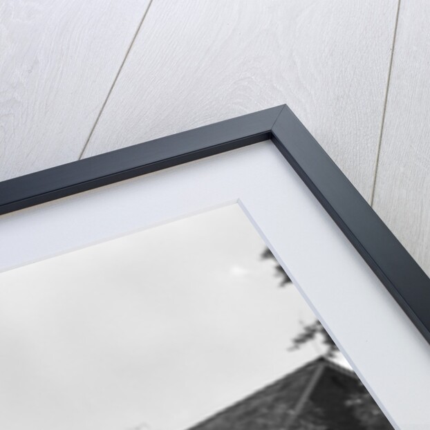 1950s Teen Girl Standing With Bike by Anonymous