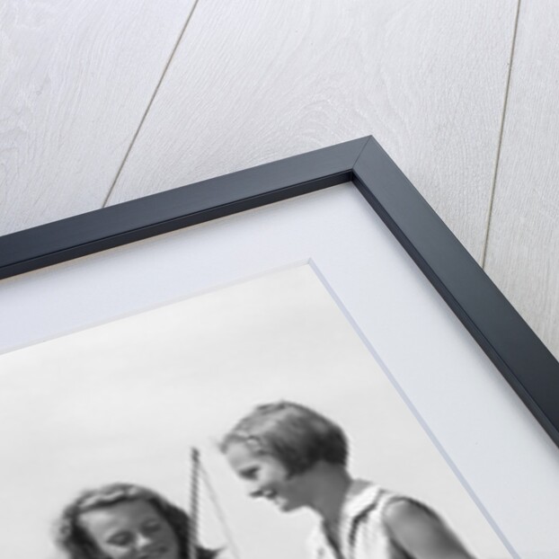 1930s 1940s Three Teen Girls Standing By Archery Target Bows Arrows by Anonymous