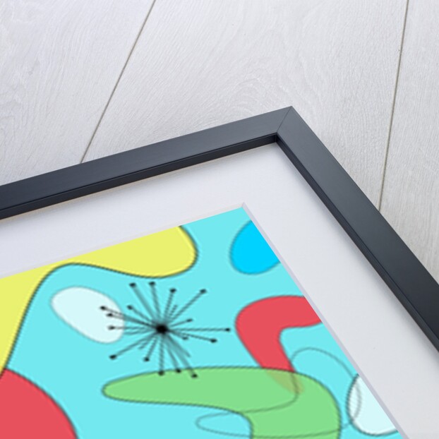 Retro Bean Pattern Blue by Anonymous