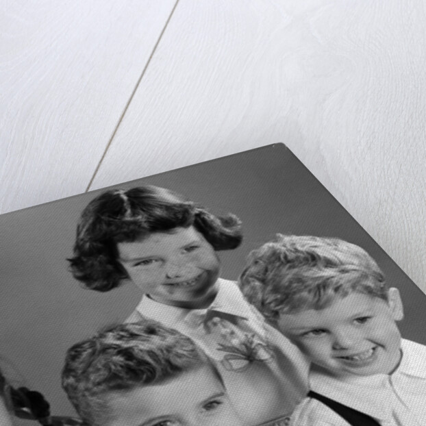 1950s Portrait Of Four Children Two Boys And Two Girls by Anonymous