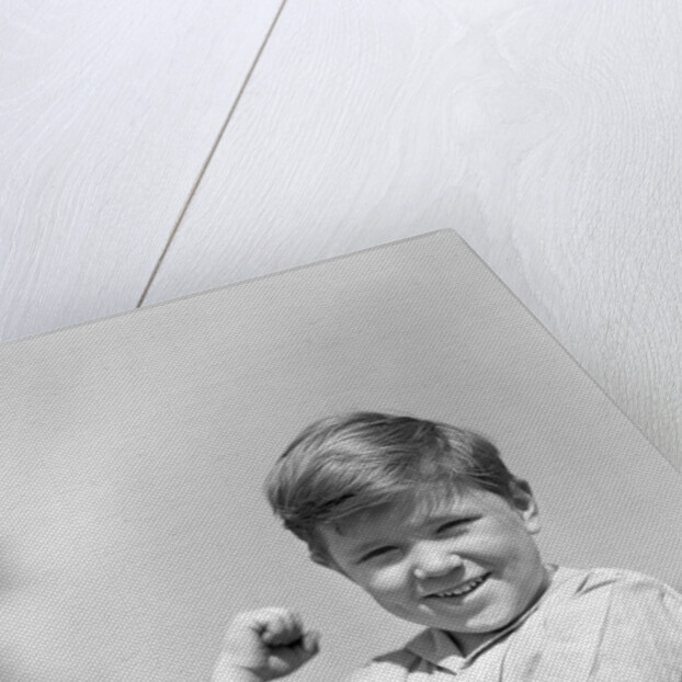 1930s Boy Making Strong Muscle Flexing Arm by Anonymous