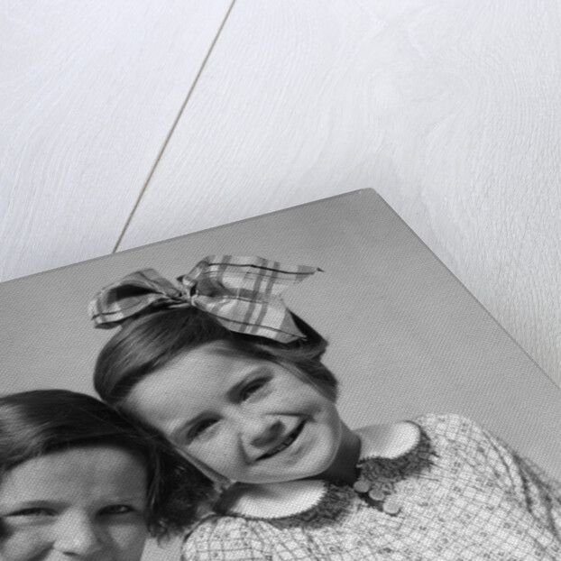 1920s 1930s Portrait Two Girls Head To Head by Anonymous
