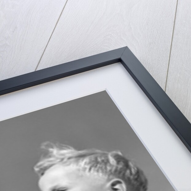 1940s Boy Blowing Bugle Outdoor by Anonymous