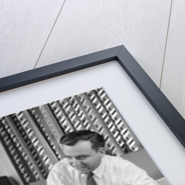 1950s Father And Son Playing With Cowboy Toy Game In Living Room Indoor by Anonymous