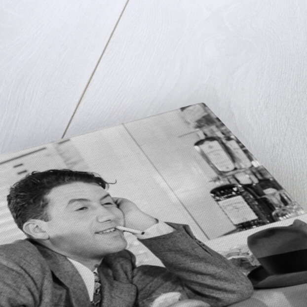 1940s 1950s Drunk Man Leaning On Bar by Anonymous