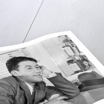 1940s 1950s Drunk Man Leaning On Bar by Anonymous