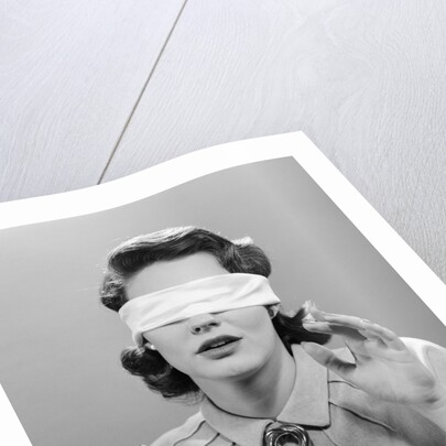 1950s Woman Blindfolded by Anonymous