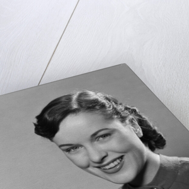 1950s Portrait Woman Holding A Glass Of Milk Studio by Anonymous