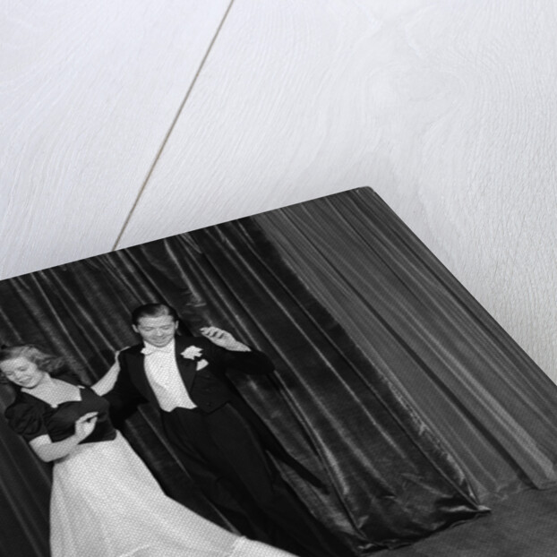 1940s Couple Man And Woman In Formal Wear Ballroom Dancing On Stage by Anonymous