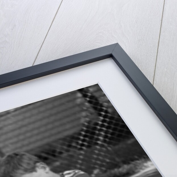 1970s Three Bored Boys Sitting On Curb All Wearing Striped Tee Shirts Shorts And Sneakers by Anonymous