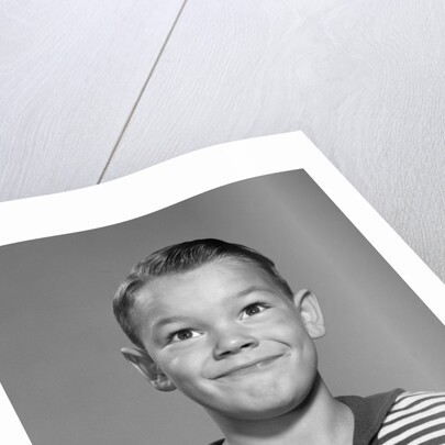 1960s Happy Boy Stripe Shirt by Anonymous