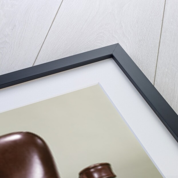 1960s Chubby Bald Baby Wearing Cloth Diaper Sitting In Executive Office Business Chair by Anonymous