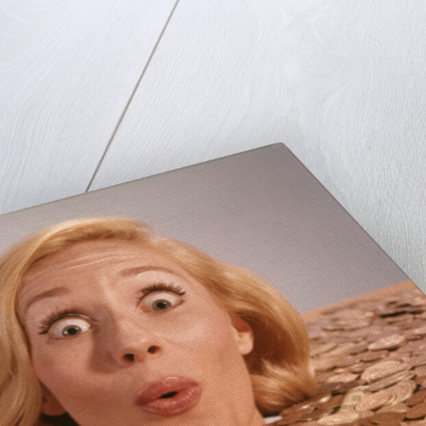 1960s Silly Wacky Expression On Funny Woman Drowning In Luck by Anonymous