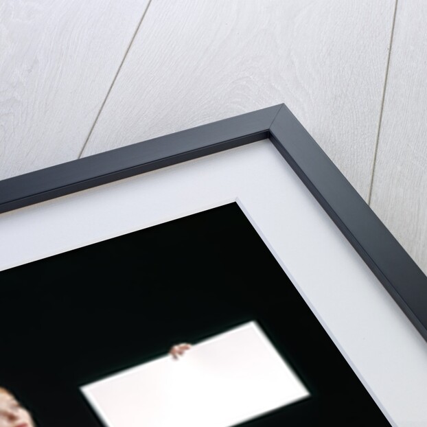 1960s Young Woman In Red Devil Costume Holding Sign Board In Hands by Anonymous