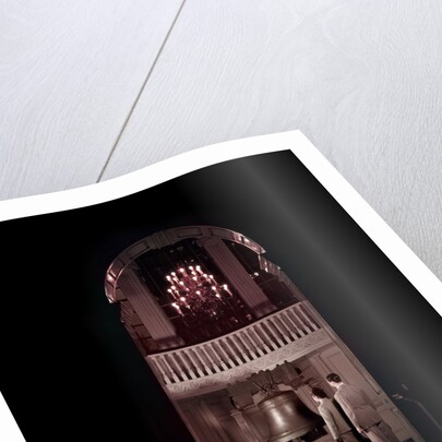 1950s Family Seen Through Tall Arch At Liberty Bell In Independence Hall by Anonymous