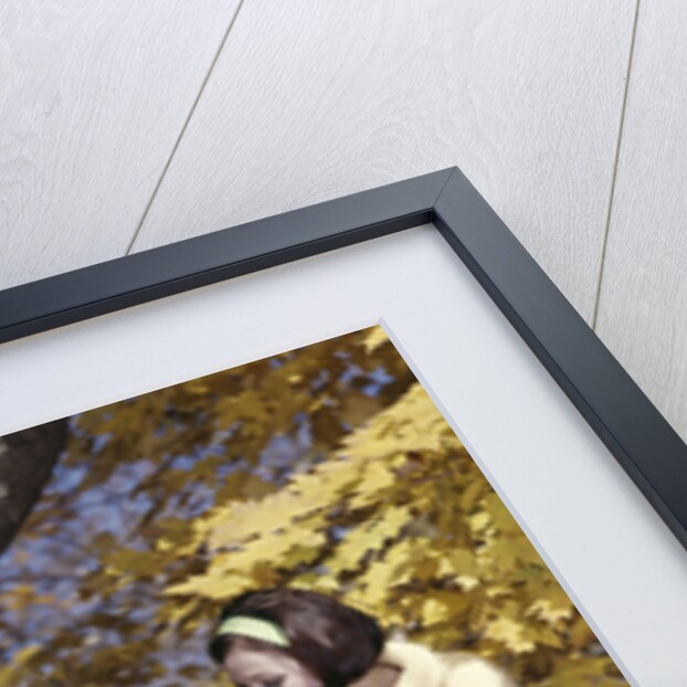 1960s Young Couple Man Woman In Autumn Woods Carving Halloween Jack-O-Lantern Pumpkin by Anonymous