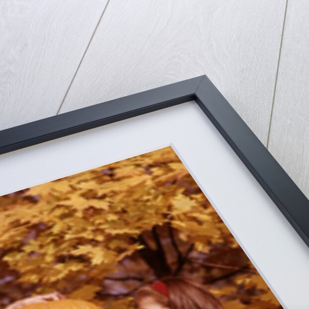 1960s Man Father And Girl Daughter Carving Halloween Jack-O-Lantern Pumpkin by Anonymous