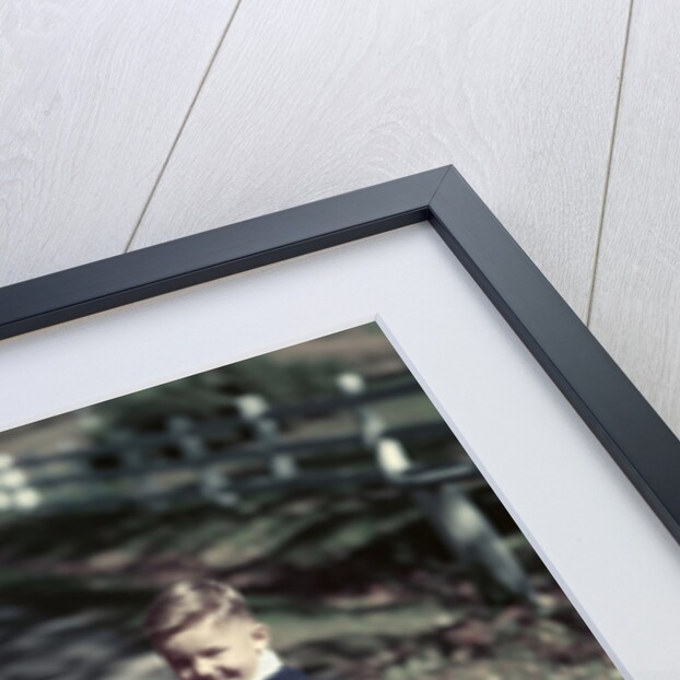 1950s Kids In Blue Jeans Pulling Red Wagon Full Of Pumpkins by Anonymous
