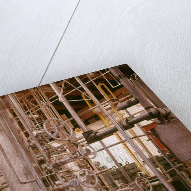 1970s Interior Atomic Power Plant Maze Of Pipes Piping Valves Gauges Nuclear Energy Industry by Anonymous