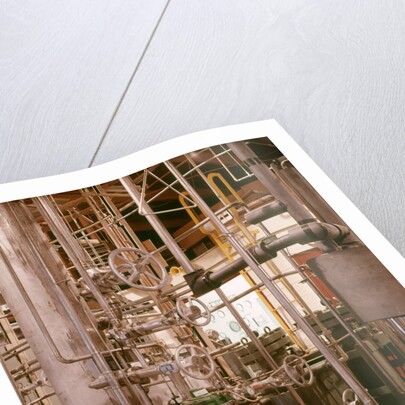 1970s Interior Atomic Power Plant Maze Of Pipes Piping Valves Gauges Nuclear Energy Industry by Anonymous