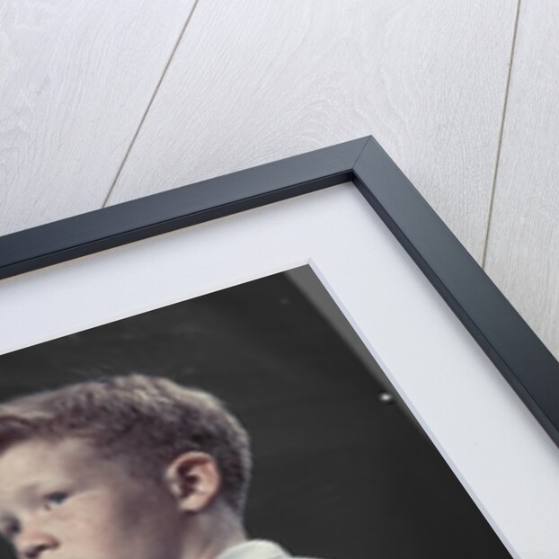 1950s Boy with Freckles At History Class Blackboard Writing Gettysburg Address With Chalk by Anonymous