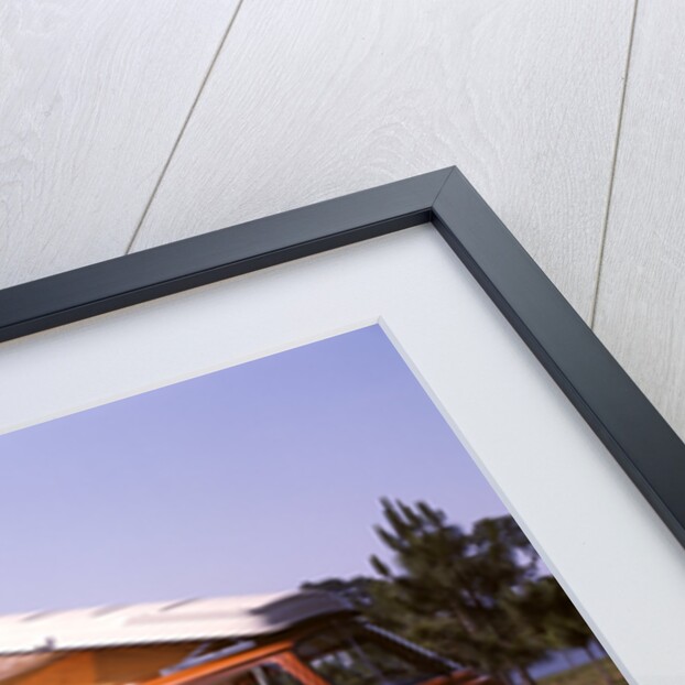 1970s Orange and White Volkswagen Bus Westfalia Motor Home by Anonymous