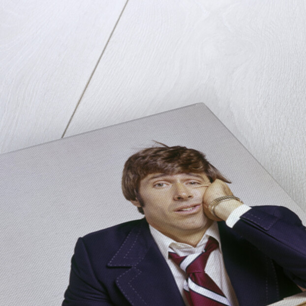 1970s Business Man Exhausted Expression Hand To Face Leaning On Pile Paperwork by Anonymous