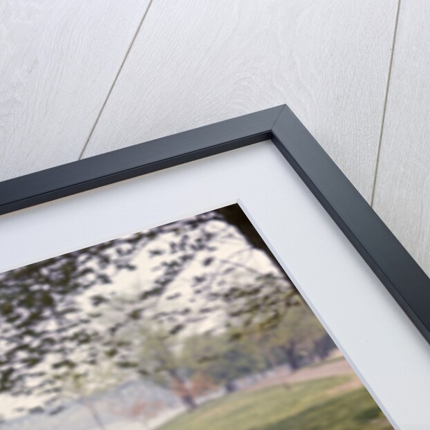 1970s Young Romantic Teenage Couple Man Woman Wearing Gas Masks Walking By River by Anonymous